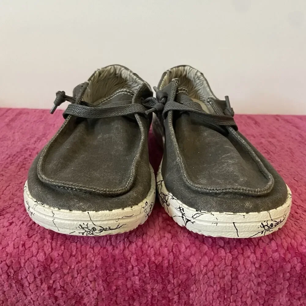 NEW Hey Dude Wendy Slip On Lightweight Loafers Sneakers Moonwash Size 6